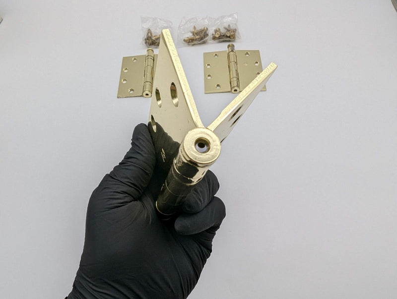 Hager BB1279 Ball Bearing Hinge 4.5" x 4.5" Full Mortise Bright Brass Pack of 3