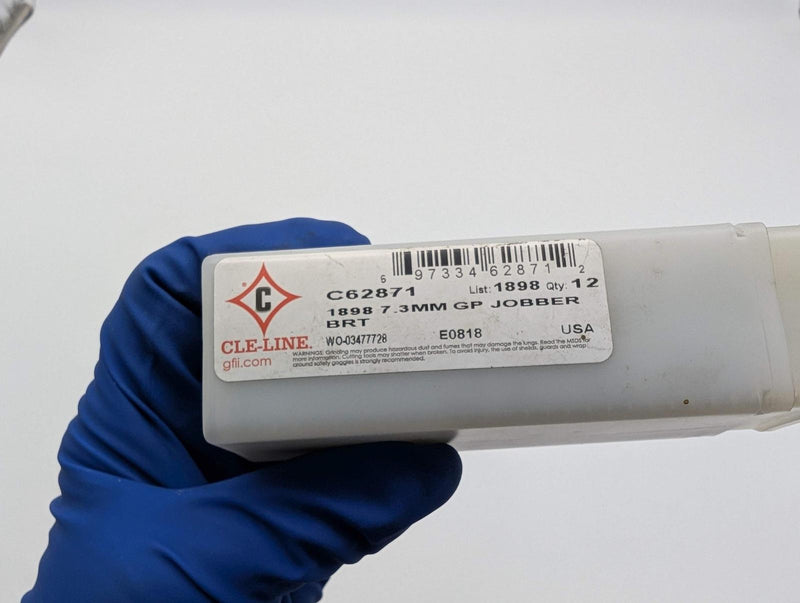 Cle-Line 7.3mm Dril Bits 118 Deg Point 69mm LOC 109mm OAL Pack of 14 5