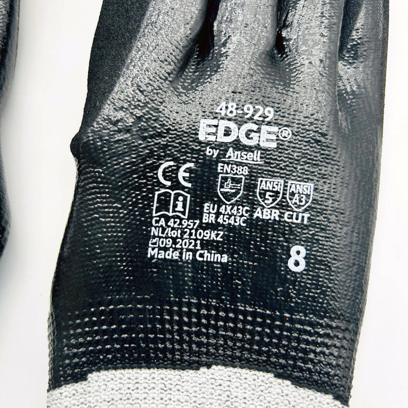 Ansell Edge 48929 Cut and Oil Resistant Gloves Medium 8 High Dexterity 12 Pairs 3
