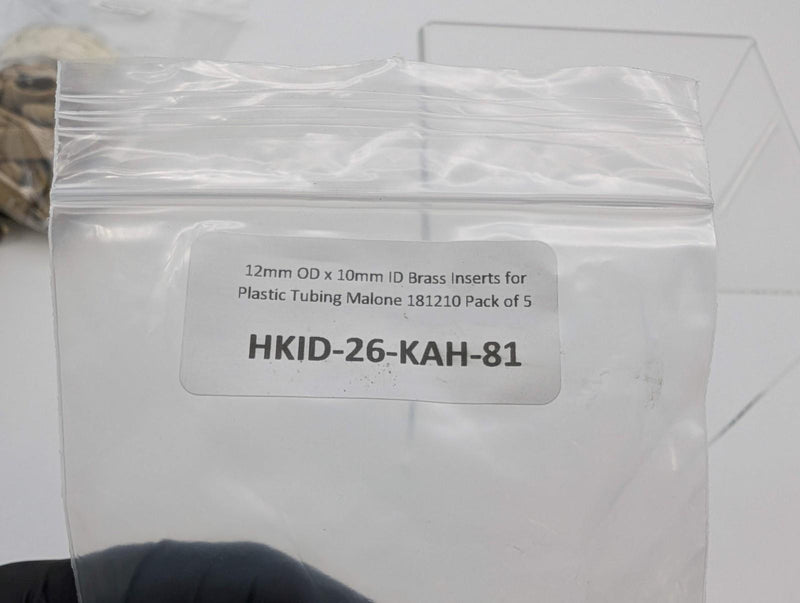 12mm OD x 10mm ID Brass Inserts for Plastic Tubing Malone 181210 Pack of 5 4
