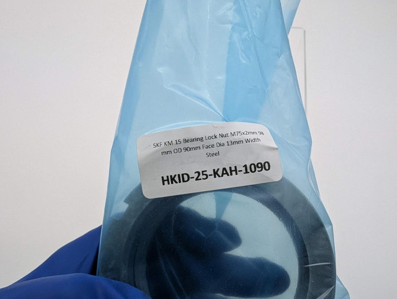 SKF KM 15 Bearing Lock Nut M75x2mm 98 mm OD 90mm Face Dia 13mm Width Steel 4