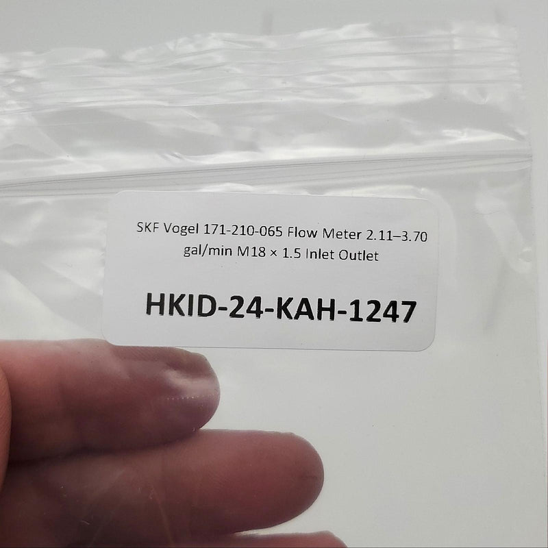 SKF Vogel 171-210-065 Flow Meter 2.11–3.70 gal/min M18 × 1.5 Inlet Outlet 6