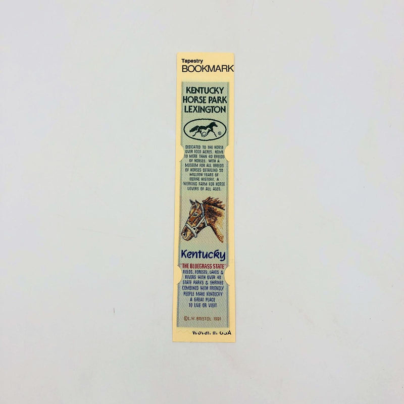 Vintage Kentucky Bookmark LW Bristol 1991 Horse Prk Lexington Souvenir Bluegrass 8