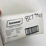 10x Ironwear 3550-G-G Safety Glasses Harmony Gray/Gray 1 Piece Lens Scratch Resi 3