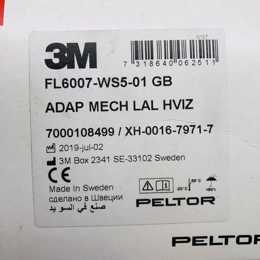 3M Peltor FL6007-WS5-01 GB WS Adapter Aircraft Ground Mechanic Hi-Viz 7000108499 2