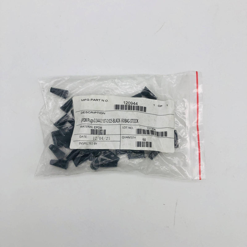50x Stockcap 120944 EPDM Plugs 0.344-0.187-0.625 Black Mask Hole 4