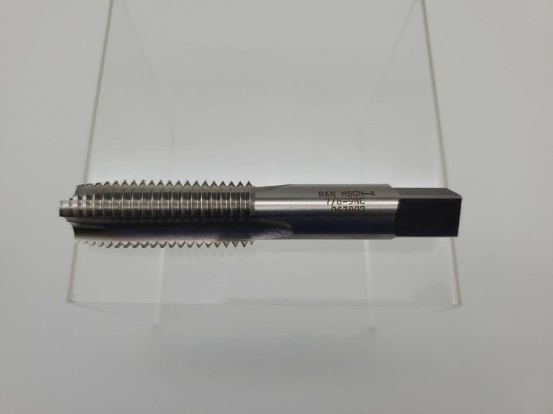 R&N 7/8"-9 Spiral Point Plug Tap 3 Flute 4-11/16" OAL 2-7/32" LOC 34852 2