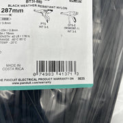 Panduit BT3I-M0 Cable Tie Dome Top Barb Ty 11.3in Blk Wea Res Nylon 40lb 1000/pk 3