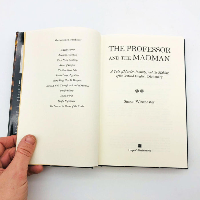 The Professor and the Madman Simon Winchester Hardcover 1998 Oxford Dictionary 8