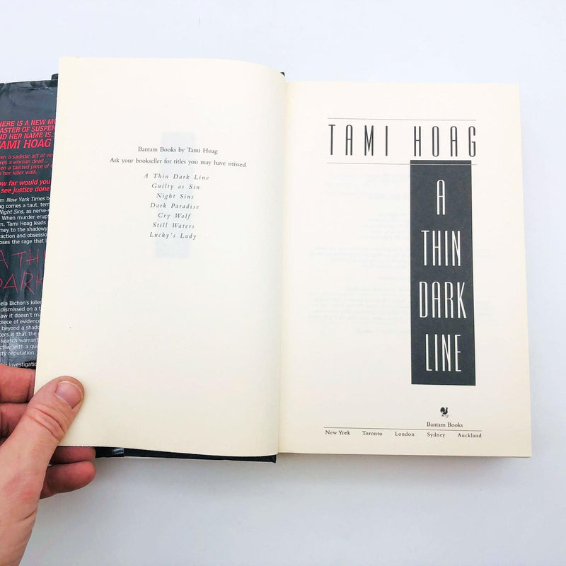A Thin Dark Line Tami Hoag Hardcover 1997 Psychosexual Thriller Technicality 7