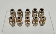 Norgren IMI 1/4" NPTF Push-In Straight Fittings 124250428 PNEUFIT Box of 10 1