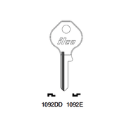 10x Ilco 1092DD Key Blanks for Master Lock Padlocks Nickel Plated NOS 2