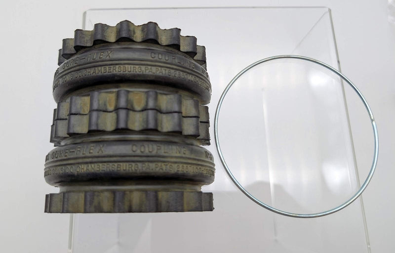 TB Woods 6E Size 6 Sleeve Coupling EPDM 3.75" OD 1.88" Width 2 Piece 1
