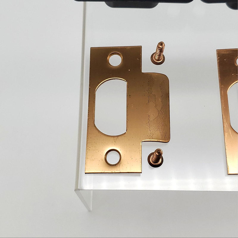 2x Schlage 10-001 612 Standard T Strikes Satin Bronze 1-1/8" Lip w/ Dust Boxes 2