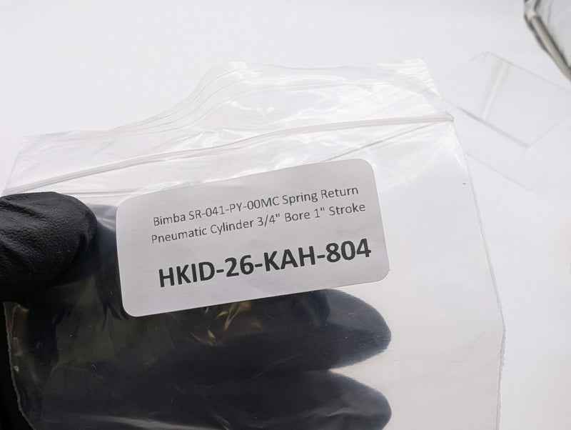 Bimba SR-041-PY-00MC Spring Return Pneumatic Cylinder 3/4" Bore 1" Stroke