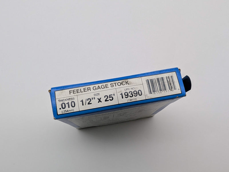 Precision Brand 19390 Steel Feeler Gauge Stock Roll 1/2" x 25ft x 0.010"