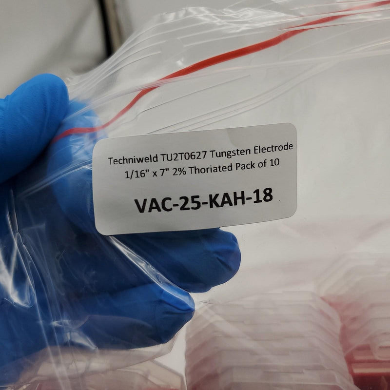 Techniweld TU2T0627 Tungsten Electrode 1/16" x 7" 2% Thoriated Pack of 10 4
