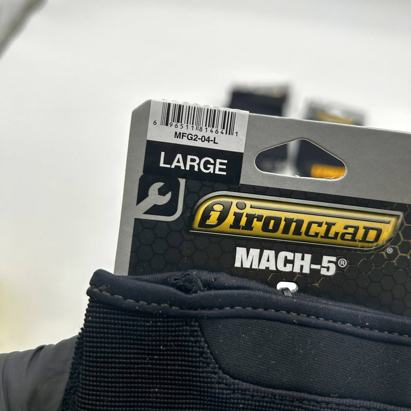 Ironclad Mach-5 Fingerless Glove Sz Large Anti Vibration Impact MFG2-04 3 Pairs