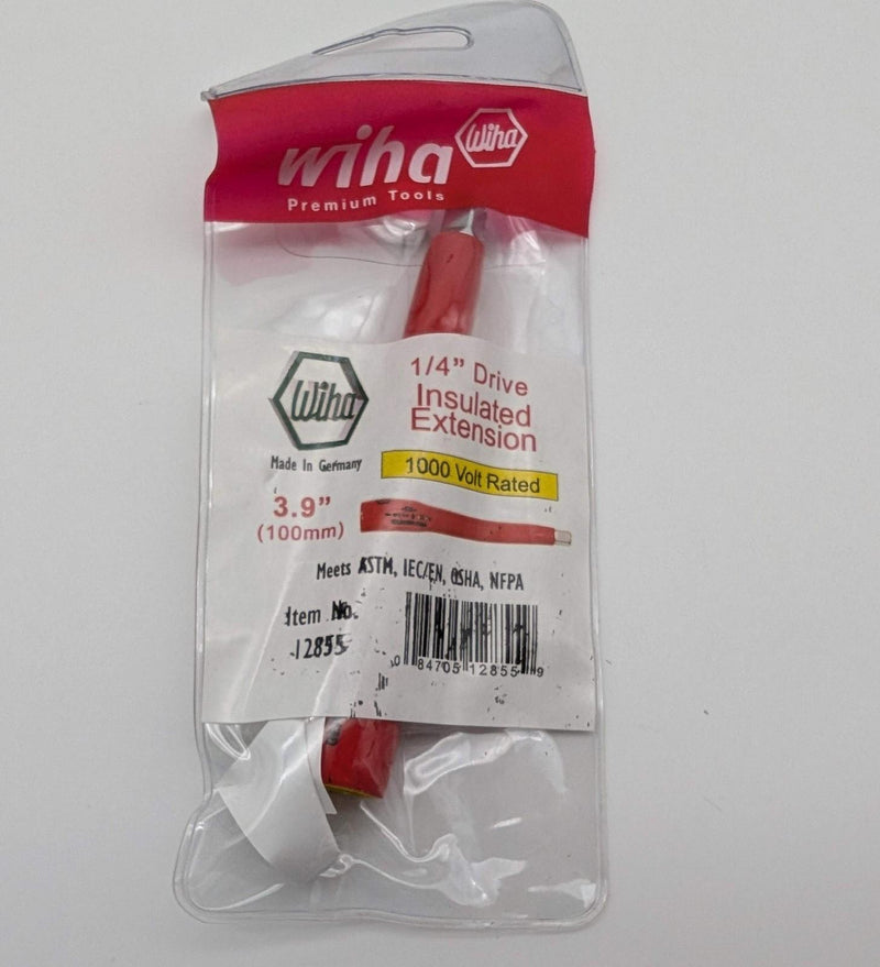 Wiha 12855 1/4" Insulated Extension Bar 3.9" Length 1000V Rated Double Insulated 4