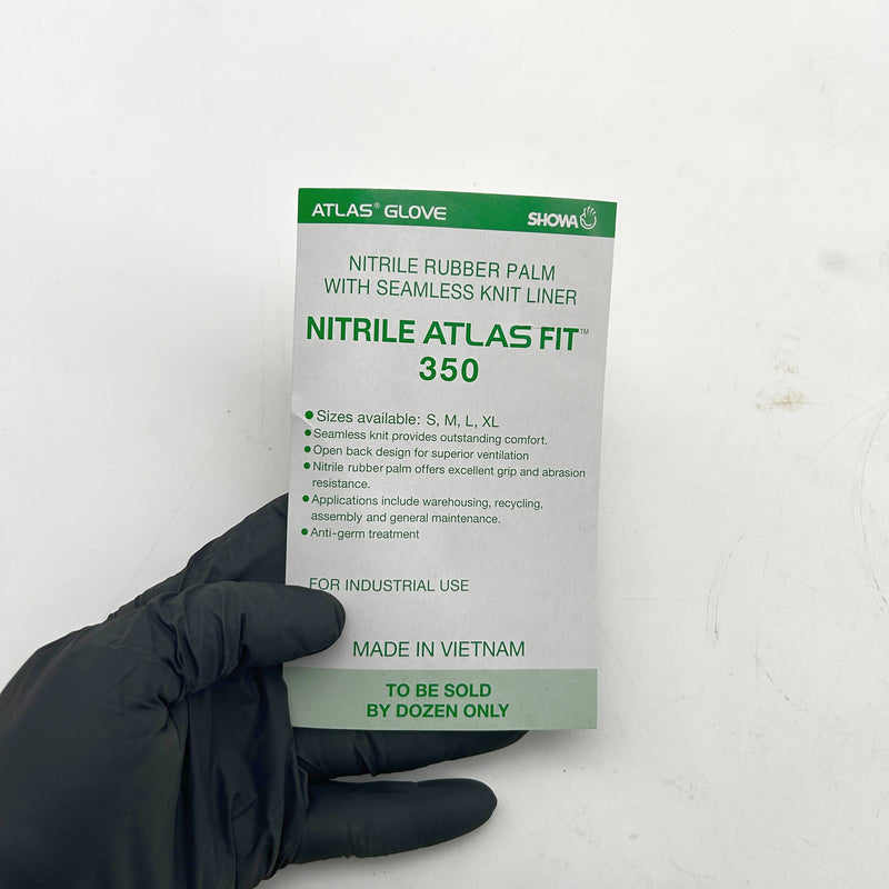 Showa Atlas 350S Cut Resistant Glove Size 7 Small Nitrile Palm 10 Gauge 12 Pairs