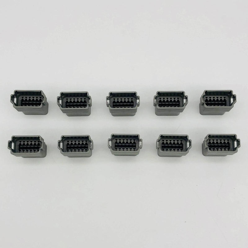 TE Connectivity DT04-12PA Receptacle 12 Pin Grey Wire to Wire Crimp Pack of 10 1