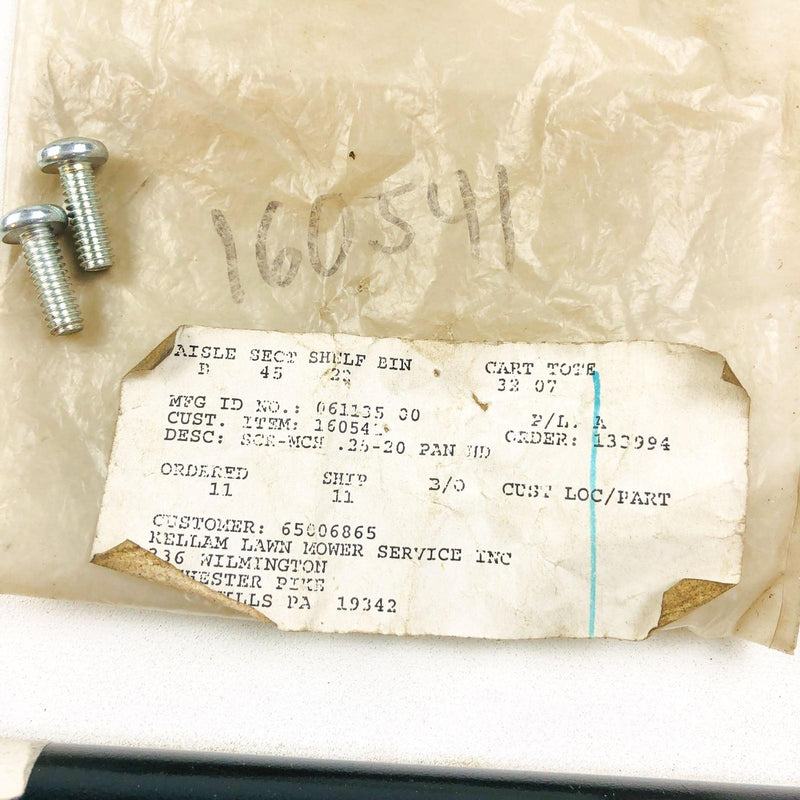 Ariens Gravely 06113500 Screw Machine .25-20 Pan HD OEM NOS Replaces 160541 2