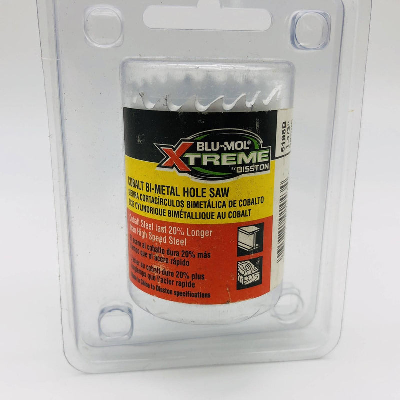 Blu Mol Xtreme 5198B Hole Saw 1-1/2" / 38mm Cobalt Steel Bi-Metal Cats Eye Open 5