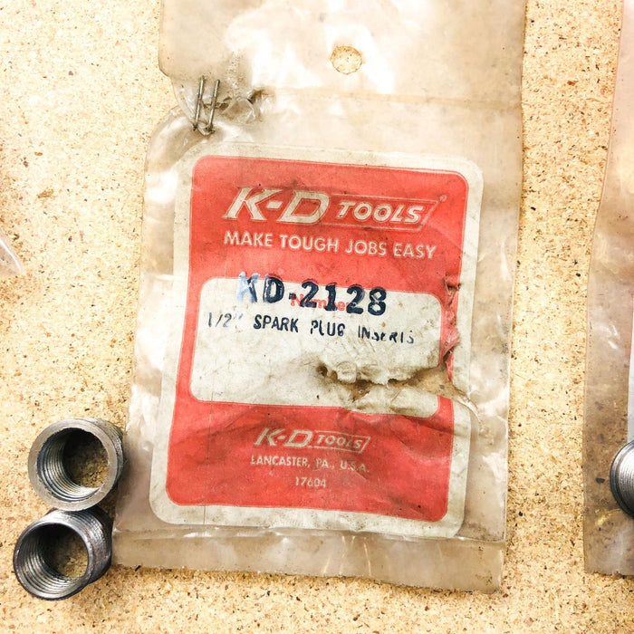 KD Tools 2128 Spark Plug Inserts 1/2" NOS Loose 2