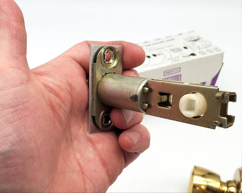 Falcon Door Knob Storeroom Lock Bright Brass 2-3/4" Backset 581 DL USA Made NOS 6