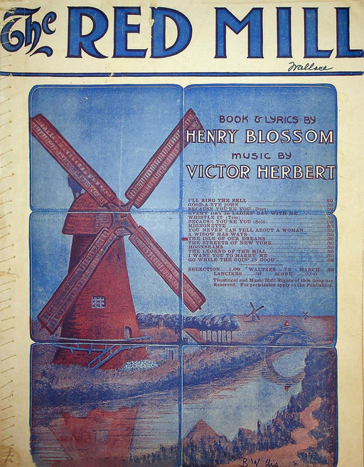 1906 In The Isle Of Our Dreams Sheet Music Victor Herbert Henry Blossom Red Mill 1