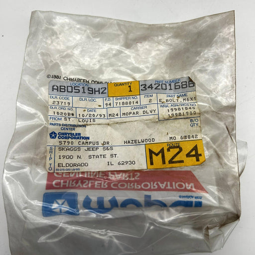 Mopar 34201686 Bolt for Oil Cooler Lines Bracket 1ct OEM NOS Loose No Pkg 2