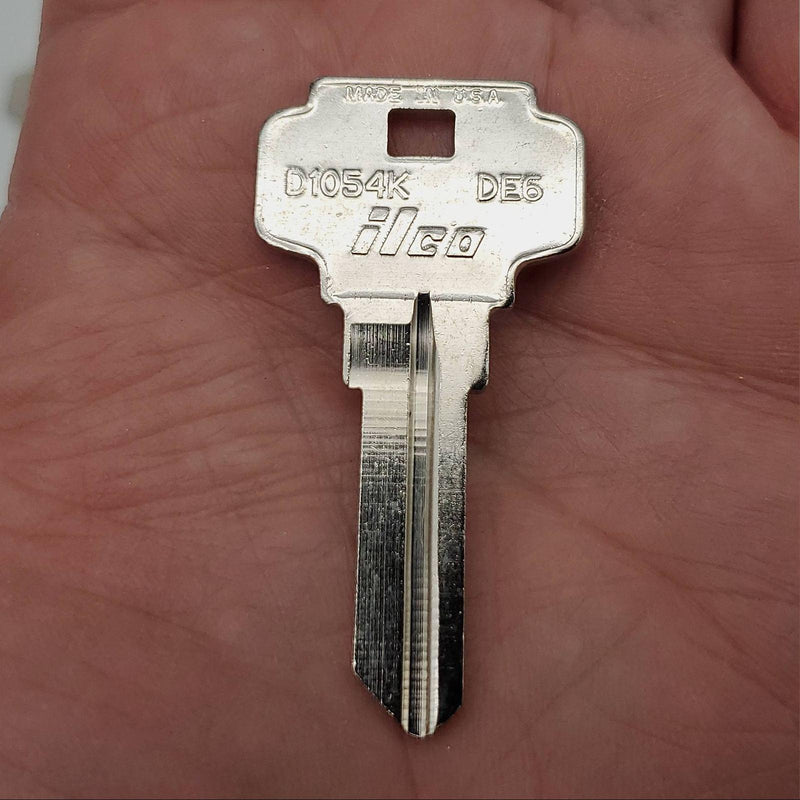 10x Ilco D1054K Key Blanks Nickel Plated 5 Pin for Dexter DE6 NOS 1