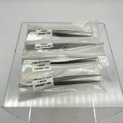 4pk Grobet 57.850H Boley Style Tweezer AA Pattern Nickel Plated Carbon 4-3/4″ 5
