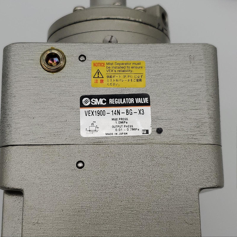 SMC VEX1900-14N-BG-X3 Regulator Pnuematic Valve 1.5" x 2" NPT Port 1MPa Bracket 3