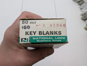 10x National D8796 Key Blanks 6 Pin M Keyway Some National Cabinet Keys Brass 3