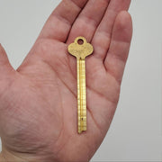 1x National Lock D8491 Key Blank for Lever Tumblers Paracentric Brass NOS 2