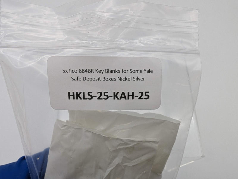 5x Ilco 884BR Key Blanks for Some Yale Safe Deposit Boxes Nickel Silver 4