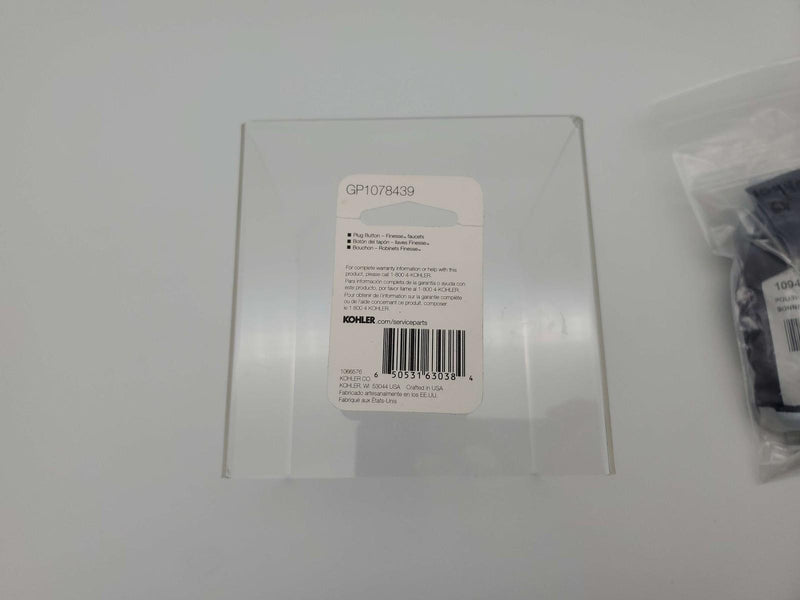Kohler GP1078439 Plug Button Kit Hot & Cold for Finesse Series Handle Trim 2