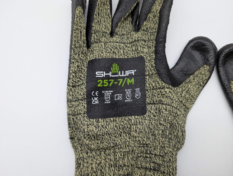 Showa Ansi A7 Cut Resistant Work Gloves Medium 13 Gauge Aramid & Steel 3 Pairs 3