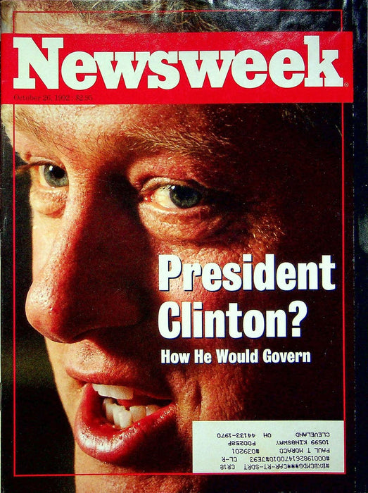 Newsweek Magazine October 26 1992 Bill Clinton JFK Cuban Missile Crisis CIA 1