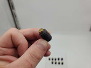 1/2"-13 x 3/4" Brass Tip Set Screws Hex Head Drive Steel Black Oxide Pack of 10 2