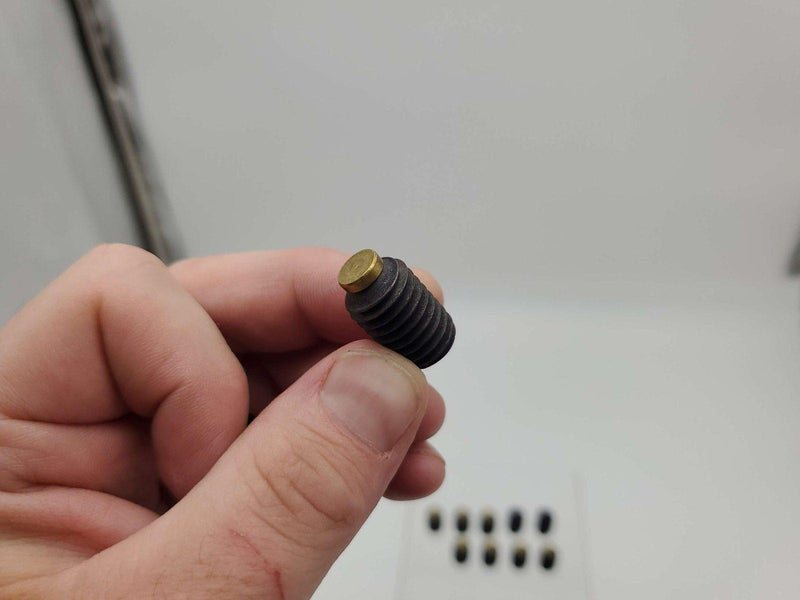 1/2"-13 x 3/4" Brass Tip Set Screws Hex Head Drive Steel Black Oxide Pack of 10 2