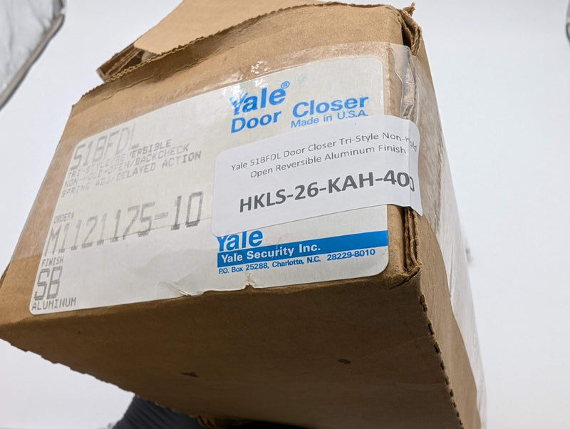 Yale 51BFDL Door Closer Tri-Style Non-Hold Open Reversible Aluminum Finish