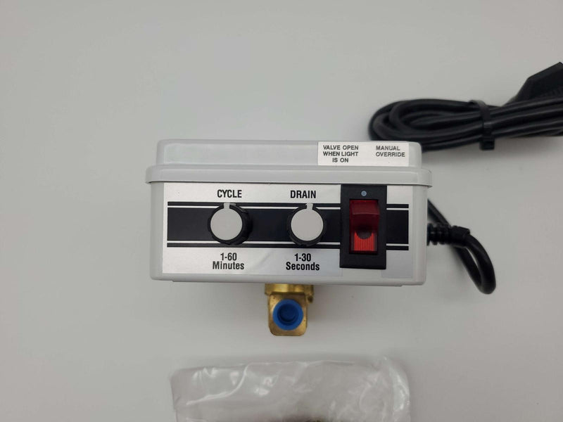 Speedaire 1/4" Auto Electric Drain Valve 6Z948A 1-60 Min Cycle Timer 200PSI 115V 2