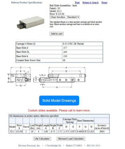 Deltron S2-1 Linear Ball Slide 1" Travel 20lb Load 2" L x 0.75" H x 1.75" W 2