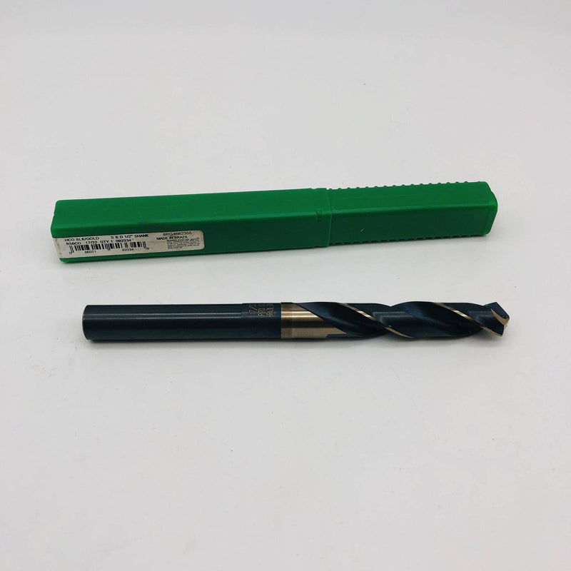 Precision 092334 17/32 Twist Drill Bit R56CO HCO Blk/Gold S&D 1/2" Shank 11
