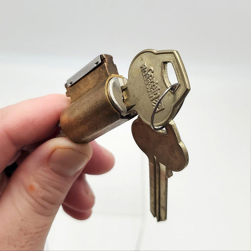 Vintage corbin cylinder cabinet lock with key