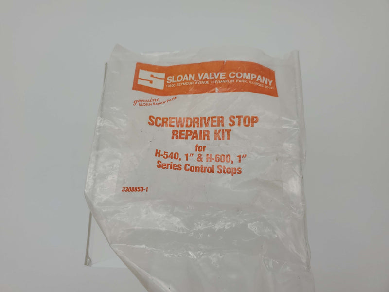 Sloan 3308853-1 Screwdriver Stop Repair Kit 1" H-540 & H-600 Control Stops 4