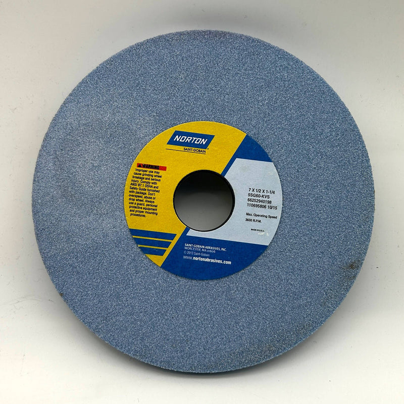Norton 66252940198 Grinding Wheel 7" x 1/2" x 1-1/4" 5SG60-KVS 60 Grit Type 1