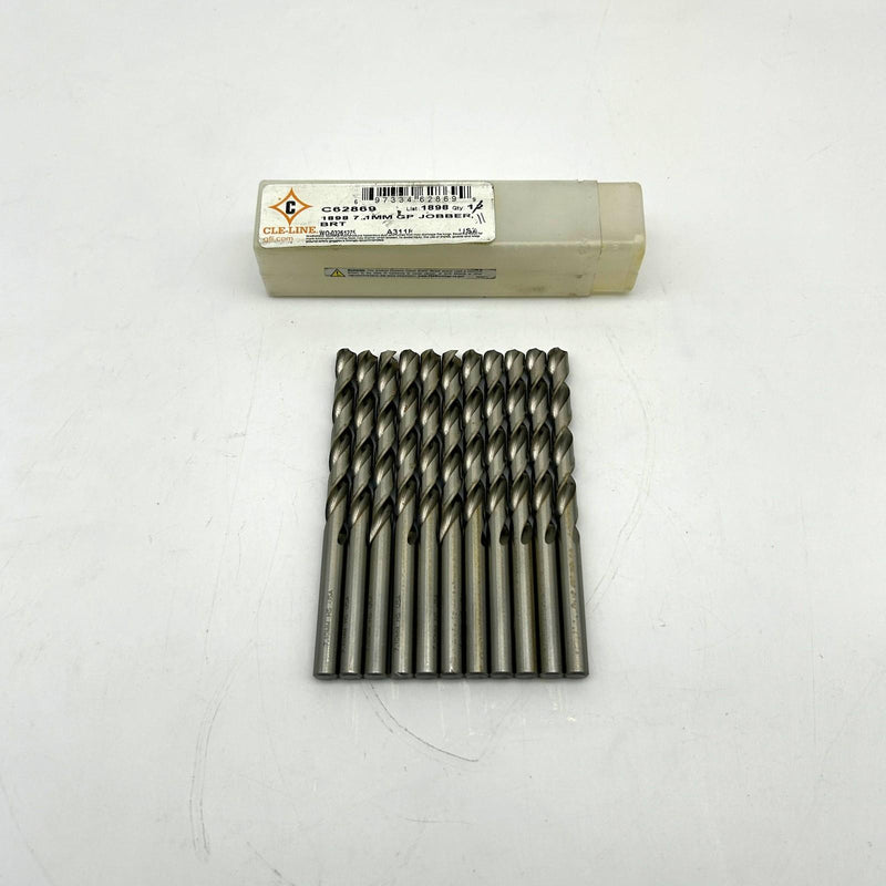 11pk Cle-Line C62869 Jobber Length Drill 1898 7.1mm General Purpose HSS Bright